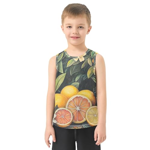 JUNZAN Deer Hunting Dark Green Camouflage Tank Top for Boys Sleeveless Teens Vest Teen Clothing for Biking Jogging Beach 3T2