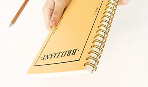 Paperian Brilliant Monthly & Weekly Planner - Wirebound Undated Monthly &Weekly Planner Book Scheduler Diary (Honey Yellow) #TOP6
