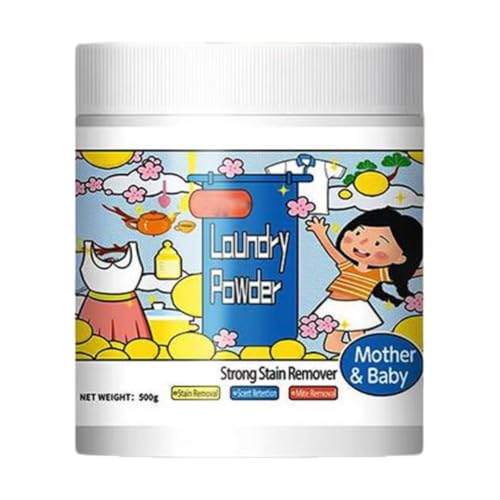 Hyper Concentrated Strong Stain Remover Powder for Clothes, 500g Hyper Concentrated Laundry Detergent, Oxygen Laundry Powder, Sweat Smell and Oil Stain Remover for Clothes, Laundry Detergent Powder