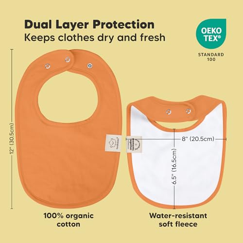 Image of 8-Pack Organic Baby Bibs for Boys, Girls - Soft Cotton Drooling and Teething Bibs for Baby Girl & Boy, Extra Absorbent, Easy to Clean & Put On for Toddler, Newborn, Infant 0-24 Months (Cruise)