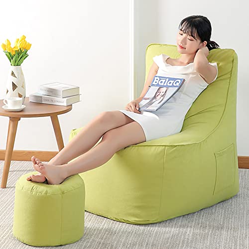 Sillón Puff (sin Relleno), sofá Perezoso para niños y Adultos, Forro para Sala de Estar y Dormitorio, Verde Fruta, 90 x 75 x 85 cm