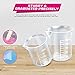LEOBRO 36 PCS Resin Mixing Cups, 12PCS 100ML Plastic Measuring Cups for Resin, 24PCS 50ML Paint Mixing Cups, with Craft Sticks, Plastic Beakers, Liquid Measuring Cups