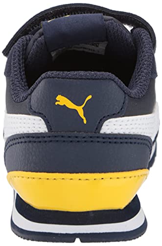 PUMA unisex child St Runner 2 Nl V Sneaker, Peacoat-puma White-dandelion, 11.5 Little Kid US3