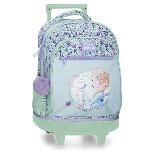 Disney Close To The Heart Frozen Zaino Compact 2 Ruote Multicolore 32x45x21 cm Poliestere by Joumma...
