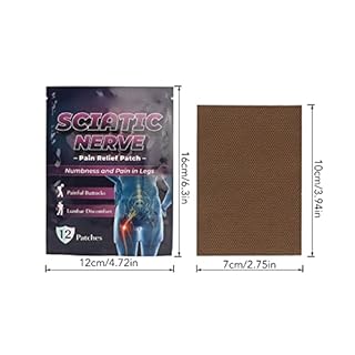 Cerotto per Sciatica, Cerotti per nervo sciatico, 60 fogli Patch per la riduzione del dolore al nervo sciatico Tessuto elastico Patch muscolare a rilascio multifunzionale per la natica posteriore