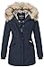 Produktbild Navahoo Damen Winter Jacke Parka Mantel Winterjacke warm Kunstfell Premium B669 [B669-Christa-Navy-Gr.XS]
