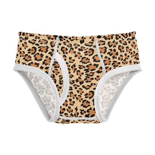 Boys' Underwear Cotton Little Boys Leopard Print Briefs Soft Toddler Underwear 2T-8Y