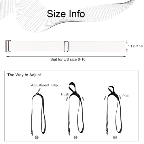 Womens No Show Stretch Belt Adjustable Elastic Belts Flat Buckle Belt for Pants Dresses Skirts and Jeans2