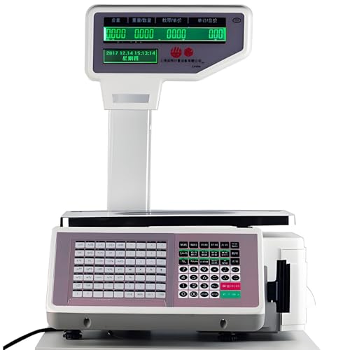 SHENGSHIYU Báscula Digital Comercial,30kg/66lb,Función Tara,Conteo de Piezas,Suma de Productos Pesados y Cálculo de Cambio,Basculas Comerciales para Supermercado/Tienda Minorista