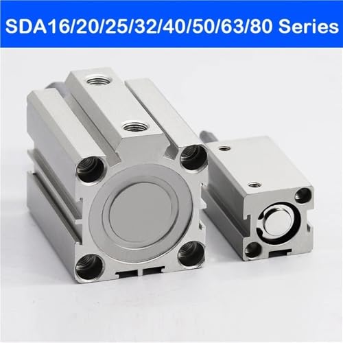 Cilindro neumático SDA de doble efecto con vástago compacto de 20mm x 80mm 4