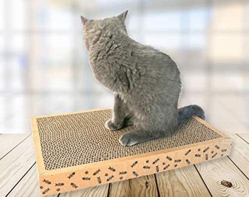 Old Tjikko Cat Scratch Pad,2 Pack Scratcher with Catnip,Scratching Posts,Cat Toy Scratch Board Lounge with Bell-Ball (2 Pack)