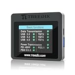 Treedix USB Cable Tester, 2.4-inch Color Display Screen USB C Cable Tester, USB Tester Support Cable Testing, Resistor Testing, Type-C eMarker for Micro-B 2.0, Micro-B 3.0, Type-C, Lightning, Mini-B