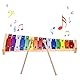 Btuty Glockenspiel Xylophon Holz & Aluminium Percussion Musikinstrument 15 Töne mit 2 Schlägeln