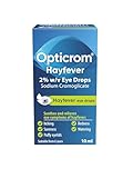 Opticrom Hayfever 2% W/V Eyedrops Solution, Anti-Allergy Relief for Itchy and Irritated Eyes, Fast-Acting Treatment for Hayfever Symptoms with Sodium Cromoglicate 10ML