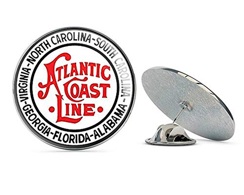 Round Atlantic Coast LINE Railroad (rr Railway Rail Logo) Metal 0.75