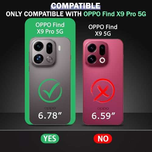 Image of TheGiftKart Hybrid Shockproof Back Cover Case for Oppo Find X9 Pro 5G Compatible with MagSafe | Hard Back Cover Case for Oppo Find X9 Pro 5G (PC & TPU, Translucent Smoke Matte Back, Black Sides)