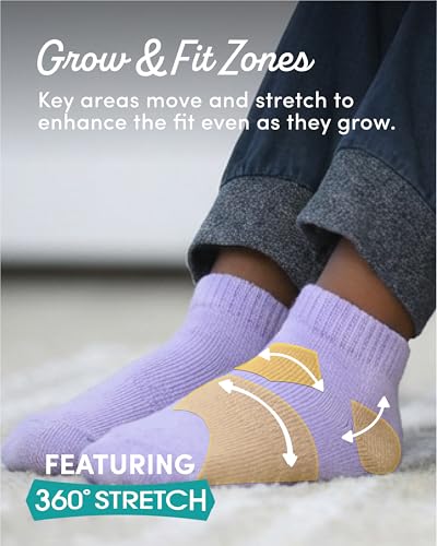 Fruit of the Loom Baby 22-Pack Grow & Fit Flex Zones Low Cut Stretch Socks - Unisex, Girls, Boys (6-12 Months, Pink) - image 2