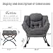 Furlide Lazy Chair With Ottoman - Modern Lounge Chair With Lumbar Pillow, Peacock Blue - View #8