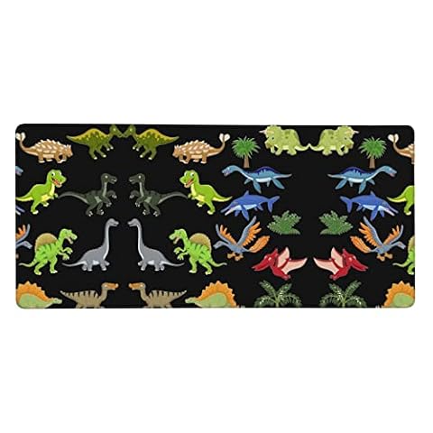 Kreskówkowe obrazy dinozaurów podkładka pod mysz 40 x 90 cm duża podkładka pod mysz do gier do biura, gier, PC, laptopa, biurka