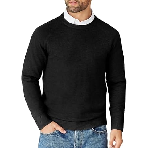 COOFANDY Men's Lightweight Crew Neck Jumper Cover