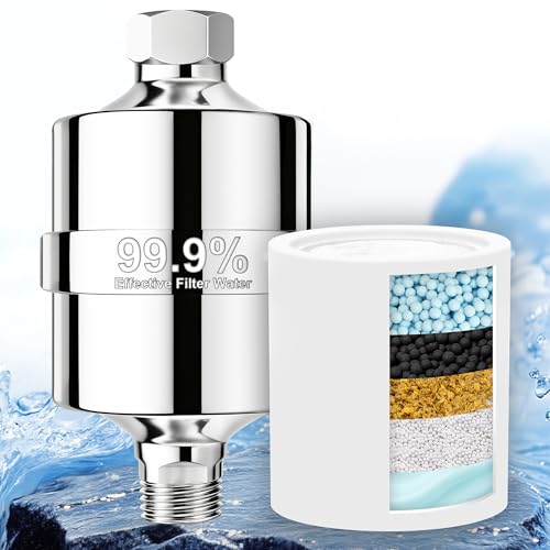 Keycozy Vitamin C Metal Shower Filter, Stainless Steel 304, Clean Soft Water, Remove 99% Chlorine...