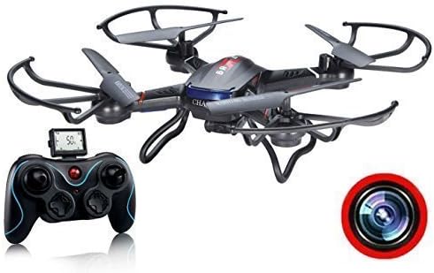 RC Quadcopter Drone with HD Video Camera RTF 4CH 2.4GHz 6-Gyro Headless System (A Key Back) Remote Control Quadcopters Drones (Color May Vary)
