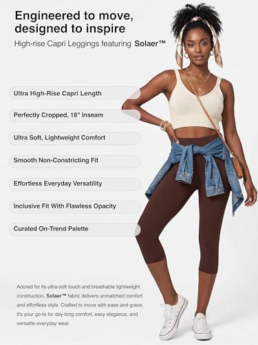 Image of Conceited High Waisted Ultra Soft Leggings for Women - Full Length, Capri Length and Biker Shorts - Available in Plus Size