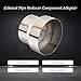 SSN Exhaust Pipe Reducer Component Adapter 4 Inch OD to 5.0 Inch OD Polished 304 Stainless Steel Universal OD 4