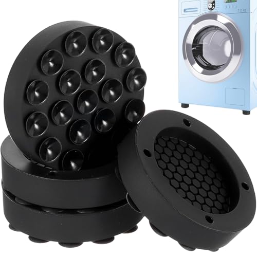 Lot de 4 Patin Machine à Laver Base à ventouse, Patins Anti Vibration pour machine à laver, Amortisseurs de Pieds Antidérapant, Amortisseurs Antivibration pour...