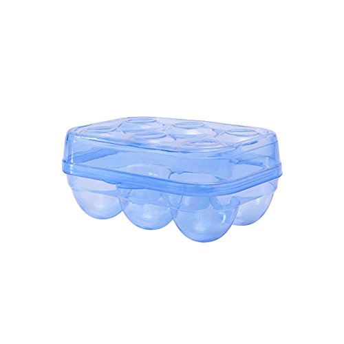 JAMOR 6 Grid Egg Storage Box Refrigerator Crisper Egg Protection Box Portable Egg Carriage