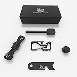 IMMER VERLÄSSLICH - Feuchte Streichhölzer, oder Probleme mit dem Wind waren gestern: Der Magnesium Feuerstahl lässt dich nie im Stich. Sei jederzeit für einen Camping-Ausflug oder für einen Grillabend bereit mit deinem starkem Survival Tool.