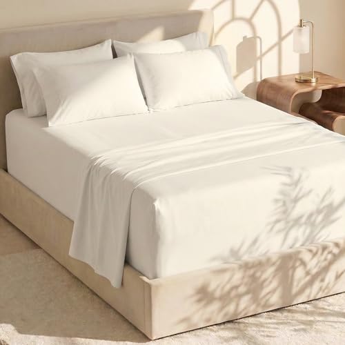 Image of Hearth & Harbor Bed Sheets, Luxury Soft 6 Piece Bed Sheet Set Extra Deep Pocket Fitted Sheets Fits Mattress up to 21 inch, Double Brushed Bedding Sheets & Pillowcases,