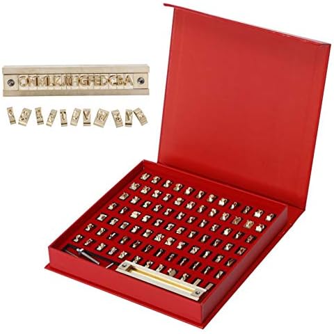 DYJD Hot Foil Stamping Machine Printer Logo Creasing Machine Leather Embossing Machine Stamper Temperature Adjustable for PVC PU Plastic Etc. (Letters Molds) Cover