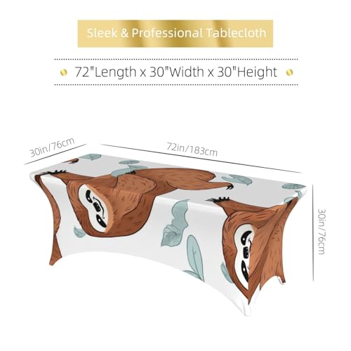 Nappe extensible en élasthanne rectangulaire 1,8 m lavable nappe de table extérieure marron - 7