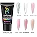SXC P-02 Polygel Nail Kit with UV Lamp 6 colors 30ML Builder Extension Gel, 6pcs Beautiful Glitter Powders, 24w Fast Nail Dryer All-In-One Nail Enhancement Starter Gel Nail Technician Set