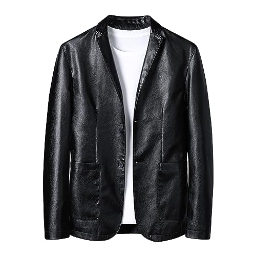 Manteau de costume en cuir homme pour pallier la fraîcheur matinale