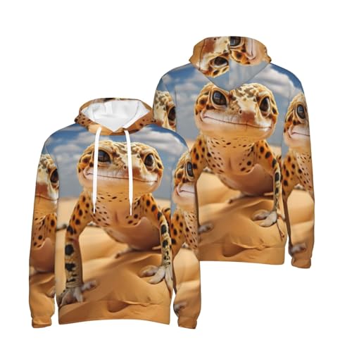 Sweat à capuche homme imprimé léopard pour un look d'hiver décontracté