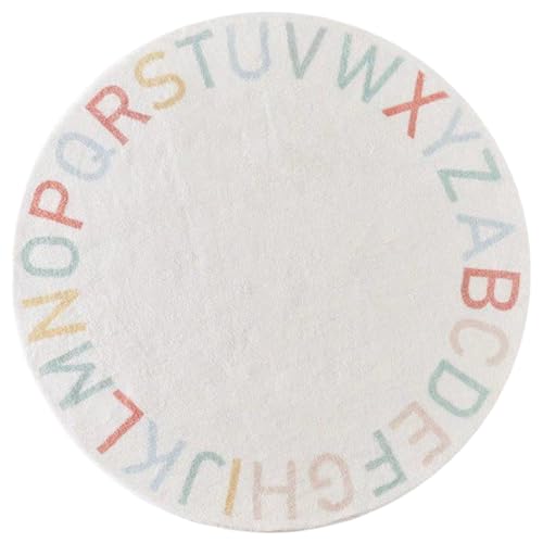 Tapis ABC enfant alphabet tapis rond polyester pour jeu de bébé