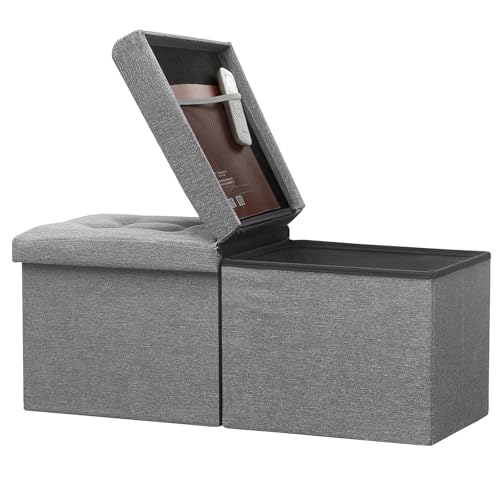 Bsketa Storage Ottoman Bench with Folding Lid Ⅲ, Foot Stools
