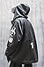 Niepce Inc Japanese Streetwear Zip Up Windbreaker Jacket for Men (Black5, S)