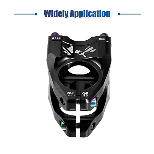X AUTOHAUX Aluminum Alloy 35mm Mountain Bike Stem Handlebar Accessories Black - Image 4