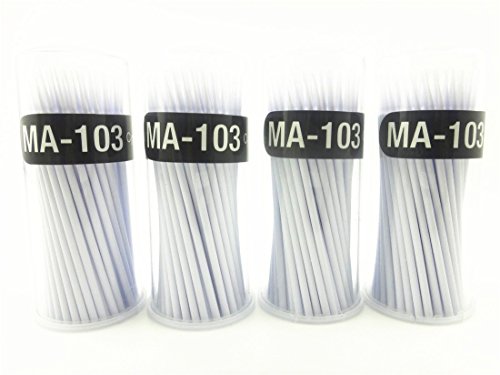 Yimart 400pcs White Cylinder Size Eyelash Extensions Disposable Makeup Micro Brushes