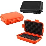 Niceminiwall Wasserdichte Aufbewahrungsbox für Werkzeuge – staubdichter Koffer mit Silikondichtung, schwimmfähiger, mit PE ausgekleideter Trockenbehälter für Camping, Angeln, Outdoor, Orange (klein)