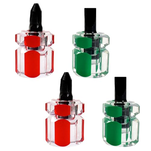4 Pcs Stubby Screwdrivers Mini Screwdriver Durable Stubby Screwdriver with Flat Head and Phillips Handy Tools for Sewing Machine Repair Tight Spaces Small Appliance and Home Maintenance