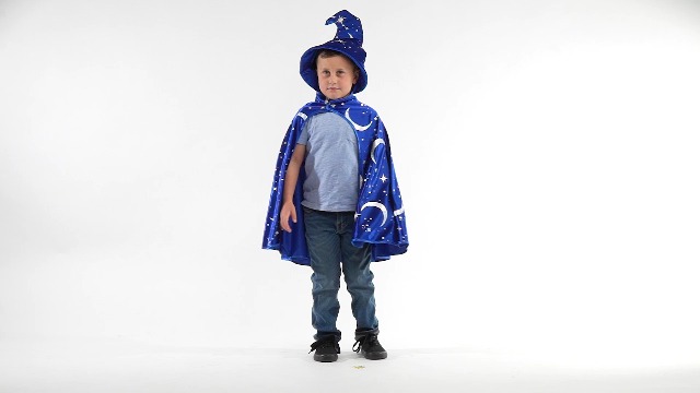 Disfraz Infantil Capa de Mago Azul Royal Little Adventures miniatura 2