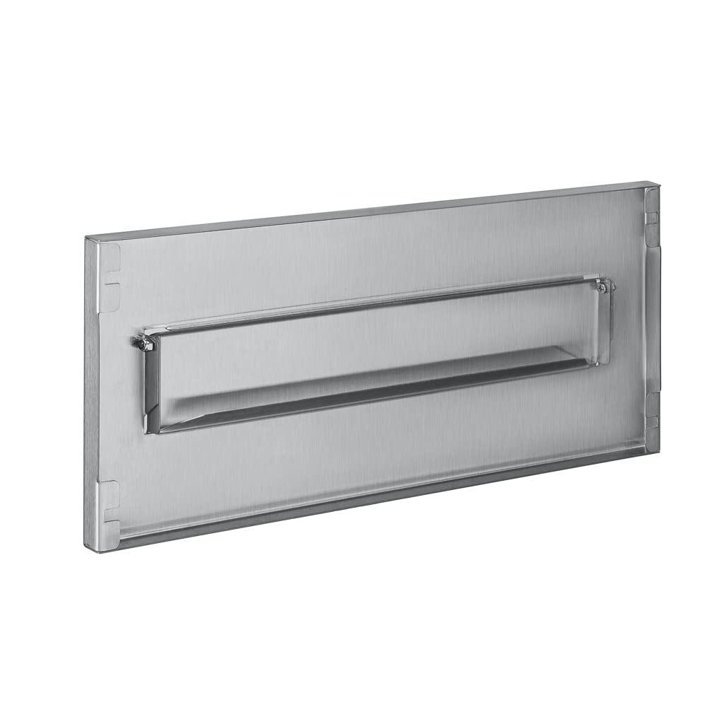 Solapa para cartas, 100% acero inoxidable, 310 x 80 mm, C4 (acero inoxidable 310 x 135)