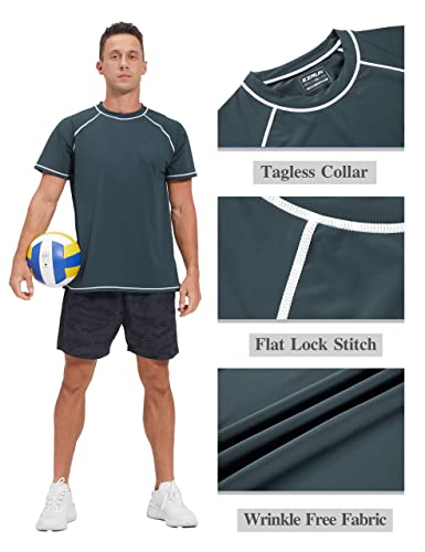 Image of Men's Swim Shirts Rash Guard UPF 50+ UV Sun Protection T-Shirt Quick Dry Fishing Beach T Shirts