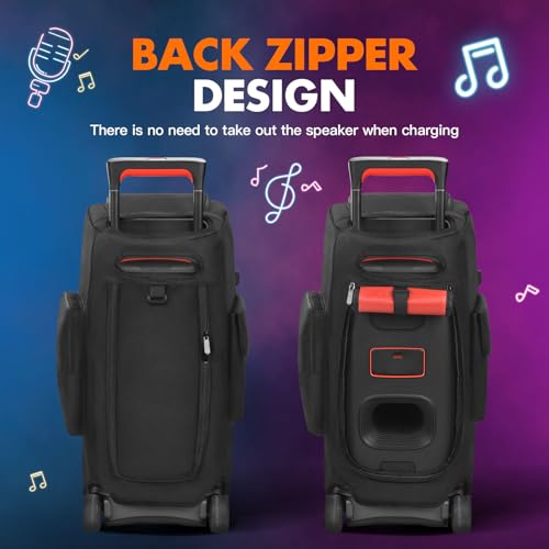 EUGOOCX Lautsprecher-Staubschutz, kompatibel mit JBL PartyBox 310 / PartyBox Stage 320, tragbarer Lautsprecher, Schutzhülle, Reisetasche mit Taschen für Zubehör
