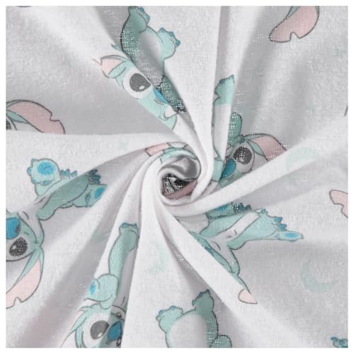 Disney Baby 4-Pack Receiving Blankets — 100% Cotton Flannel, 28\" x 28\" — Available in Mickey, Minnie, Pooh, Stitch or Angel — Soft Swaddle, Burp & Stroller Blankets — Gift-Ready with Ribbon Bow