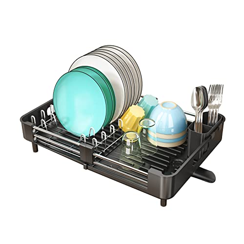 SAYZH Escurreplatos, Escurridor De Platos Extensible(33.5 CM-50 CM) De Gran...